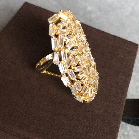 Jewelry - Fab Gold Plated 925 &CZ Baguettes